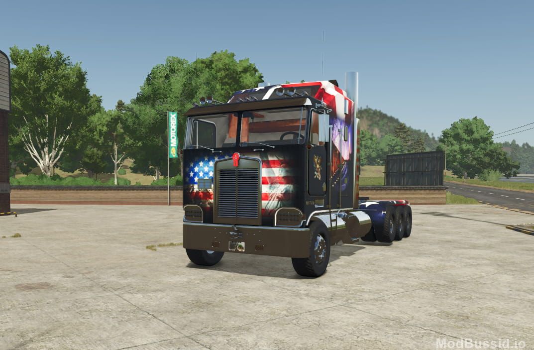 Kenworth K100 Memorial Day Tribute Pack V1.2.0.1 FS25 Mods