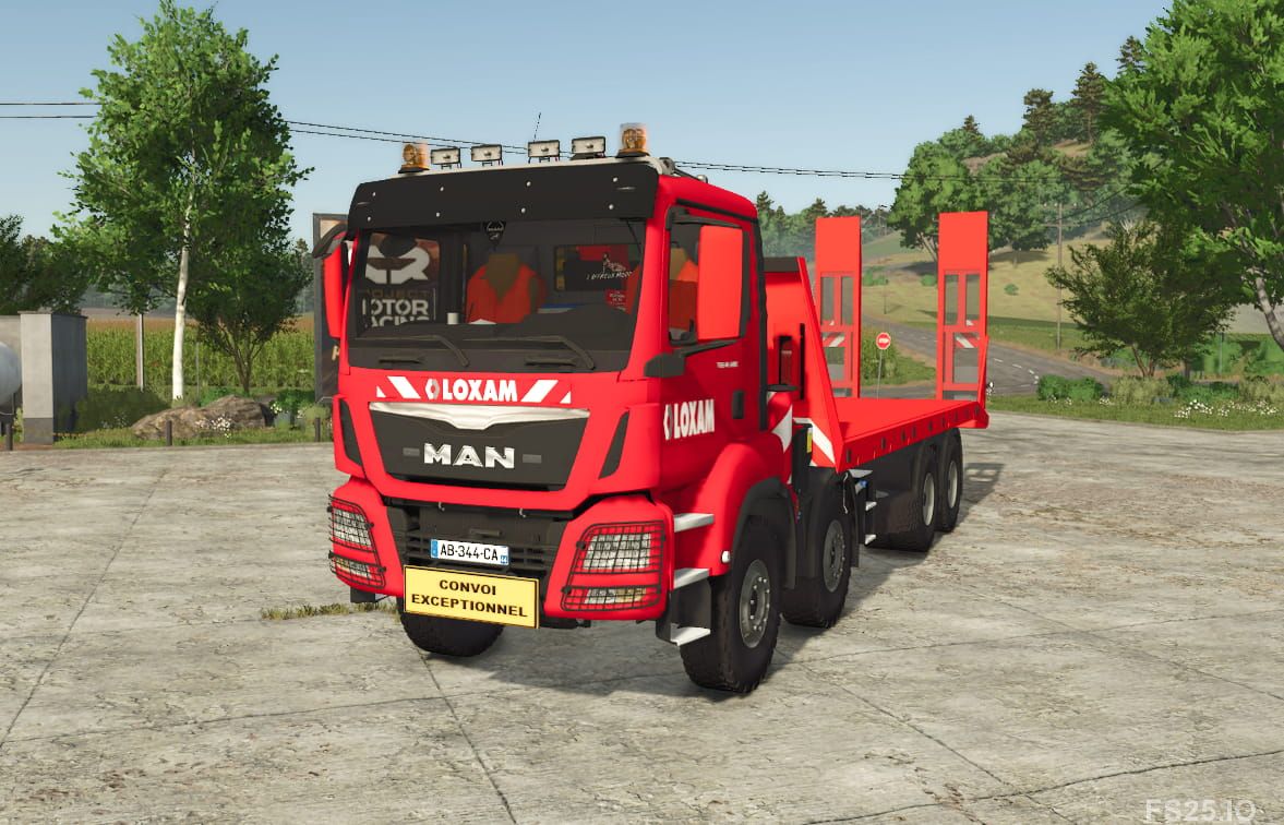 Download MAN TGS 8×4 Plateau Palfinger LOXAM V1.0.0.0 FS25 Mods